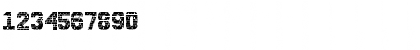 Download BRICK WALL Regular Font Numeric Preview
