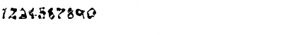 Download Busted Pen Regular Font Numeric Preview