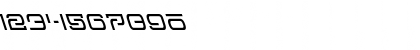 Download Foreign Alien Leftalic Italic Font Numeric Preview