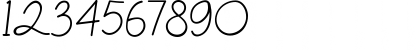 Download Gladys Script Regular Font Numeric Preview