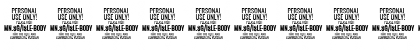 Download Isle Body PERSONAL USE Black Italic Font Numeric Preview