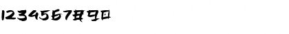 Download JAPANBRUSH Regular Font Numeric Preview