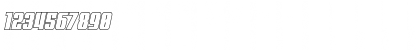 Download Punch Outline Italic Regular Font Numeric Preview