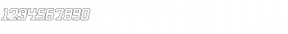 Download ROQUERO Italic Outline Font Numeric Preview