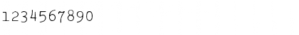 Download Selectric Pica Regular Font Numeric Preview