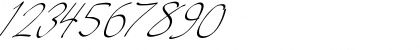 Download Vanilla Personal Slant Regular Font Numeric Preview