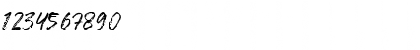 Download Blackway Brush Regular Font Numeric Preview