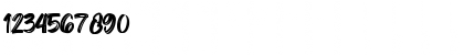 Download Bruzh Regular Font Numeric Preview