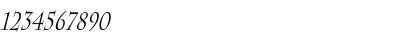 Download ChazThin Italic Font Numeric Preview