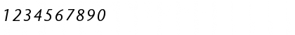 Download AldrichSansItalic Regular Font Numeric Preview
