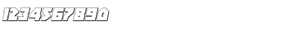 Download Arctic Guardian 3D Italic Italic Font Numeric Preview