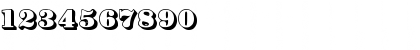 Download Barnum Hollow Regular Font Numeric Preview