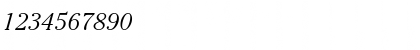 Download Cheltenham LightItalic Font Numeric Preview