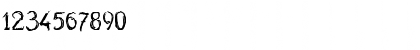 Download Blunt Brush Regular Font Numeric Preview