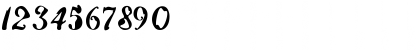 Download Calligraphy Stye Regular Font Numeric Preview