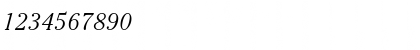 Download CheltenhamITC Light Italic Font Numeric Preview