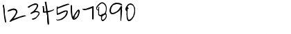 Download ChickenScratch Regular Font Numeric Preview