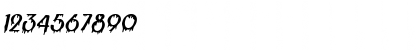 Download Creepy-Condensed Italic Font Numeric Preview