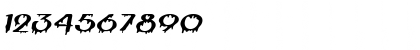 Download Creepy-Extended Italic Font Numeric Preview