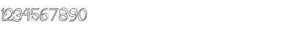 Download Bigoutliner Regular Font Numeric Preview