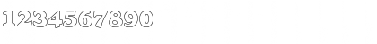 Download Dover Hvy Hollow Regular Font Numeric Preview