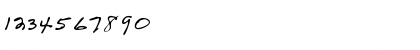 Download CherylsHand Regular Font Numeric Preview