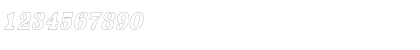 Download ChestnutOutlineCondensed Oblique Font Numeric Preview