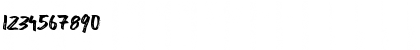 Download Ghost Brush Regular Font Numeric Preview
