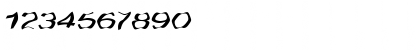 Download Just Warpin Italic Regular Font Numeric Preview