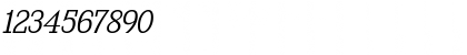 Download Kingsbridge Light Italic Font Numeric Preview