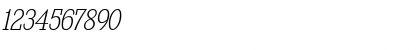 Download Kingsbridge SemiCondensed ExtraLight Italic Font Numeric Preview