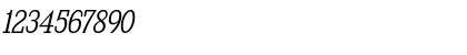 Download Kingsbridge SemiCondensed Light Italic Font Numeric Preview