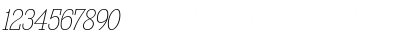 Download Kingsbridge SemiCondensed UltraLight Italic Font Numeric Preview
