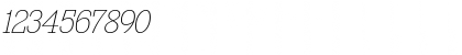 Download Kingsbridge UltraLight Italic Font Numeric Preview