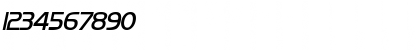 Download Orbit-Condensed Bold Italic Font Numeric Preview