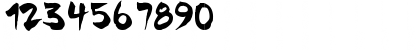 Download Chinela Brush Regular Font Numeric Preview