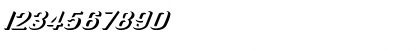 Download RoundedRelief Ex Italic Italic Font Numeric Preview