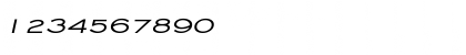 Download ChiselWide Italic Font Numeric Preview
