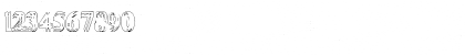 Download Vibrato Hollow Regular Font Numeric Preview