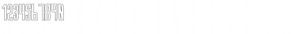 Download Hanca Outline Font Numeric Preview