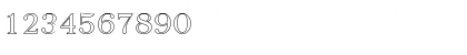 Download ChrisBeckerOutline-Light Regular Font Numeric Preview