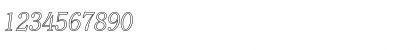 Download ChristianBeckerOutline-ExLight Italic Font Numeric Preview