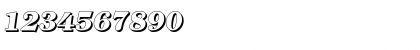 Download ChristianBeckerShadow-Heavy Italic Font Numeric Preview