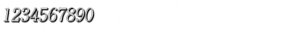 Download ChristianBeckerShadow-Xlight Italic Font Numeric Preview