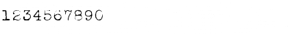 Download VintageTypewriter One Font Numeric Preview