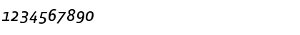 Download VistaSansRegItalic Regular Font Numeric Preview