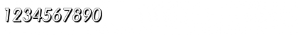 Download VolkswagenShadow Italic Font Numeric Preview