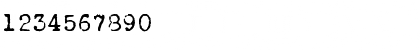 Download VTPortableRemington Regular Font Numeric Preview