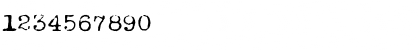 Download VTypewriter Regular Font Numeric Preview