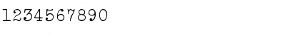 Download VTypewriter Regular Font Numeric Preview